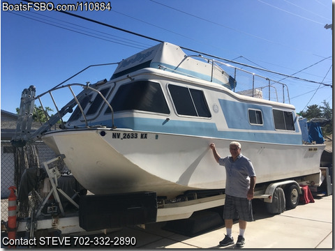 28'  1973 LAND-N-SEA TRAILERABLE HOUSEBOAT